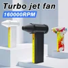 Super 160000RPM big wind 60M/S Mini Turbo Jet Fan 10000MAH Handheld Brushless Motor Generation Blower industrial Duct Fan HOME 2