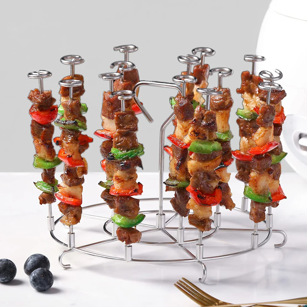 Chicken Kabobs Ninja Foodi Kebab Stand Air Fryer Grills