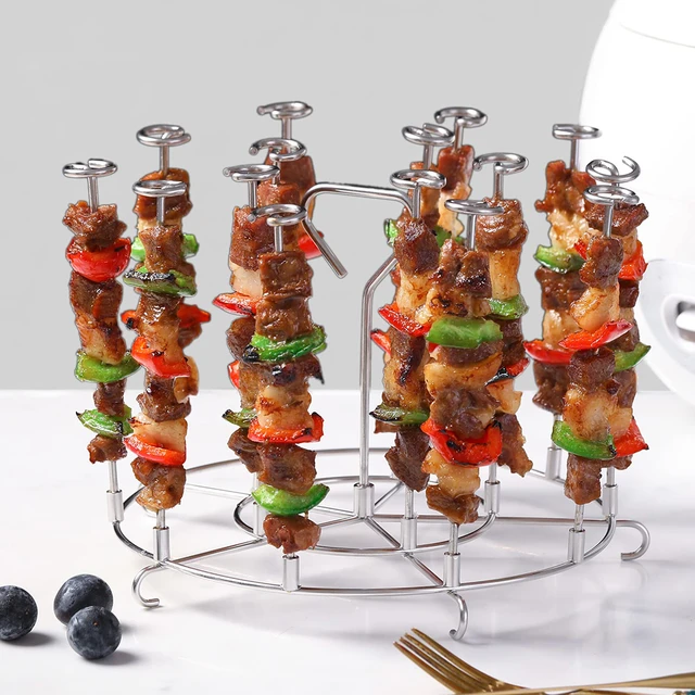 Air Fryer Rack Skewer Stand Compatible with Ninja Foodi Pressure