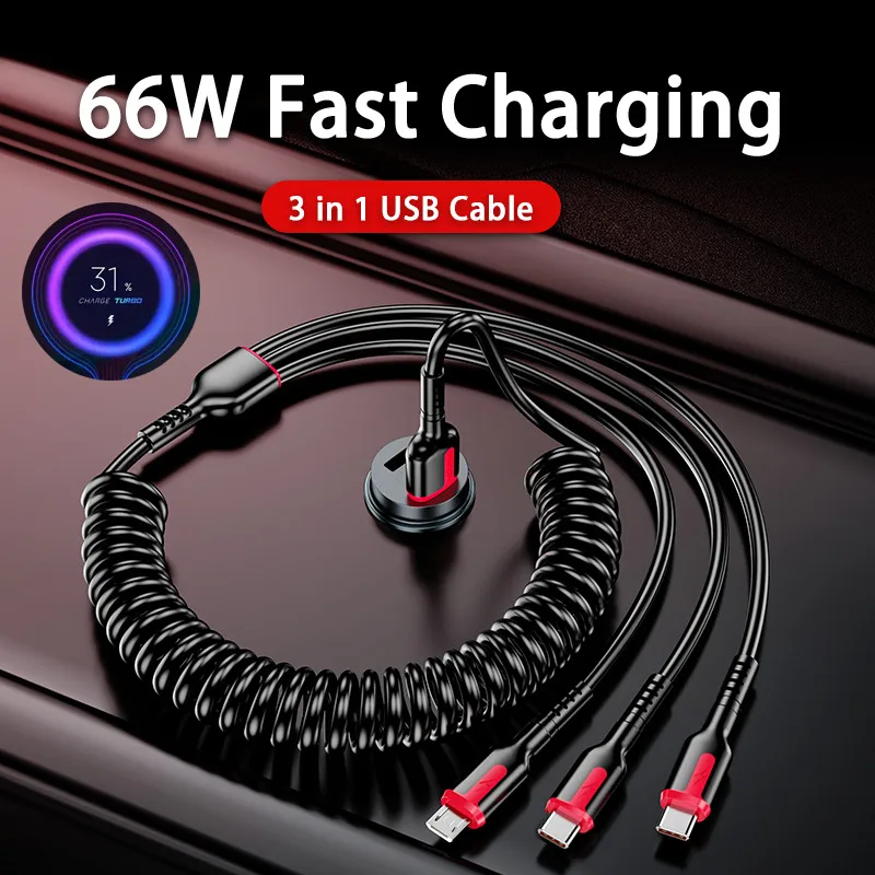 Cavo Lightning GIANAC 100W Cavo USB C Ricarica Multiplo Con Display LED [0.5M Cavo 3 In 1 - Foto 11