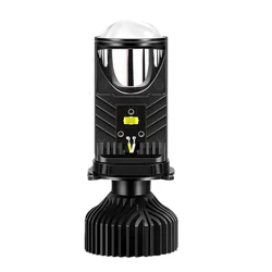 Enhanced LED Projector Car Headlight - 30000LM, 6000K, Fan - Cooled, Mini Bi - LED Lens, High/Low Beam Lamp - H4/9003/HB2 Hi/Lo (LHD 1PCS)