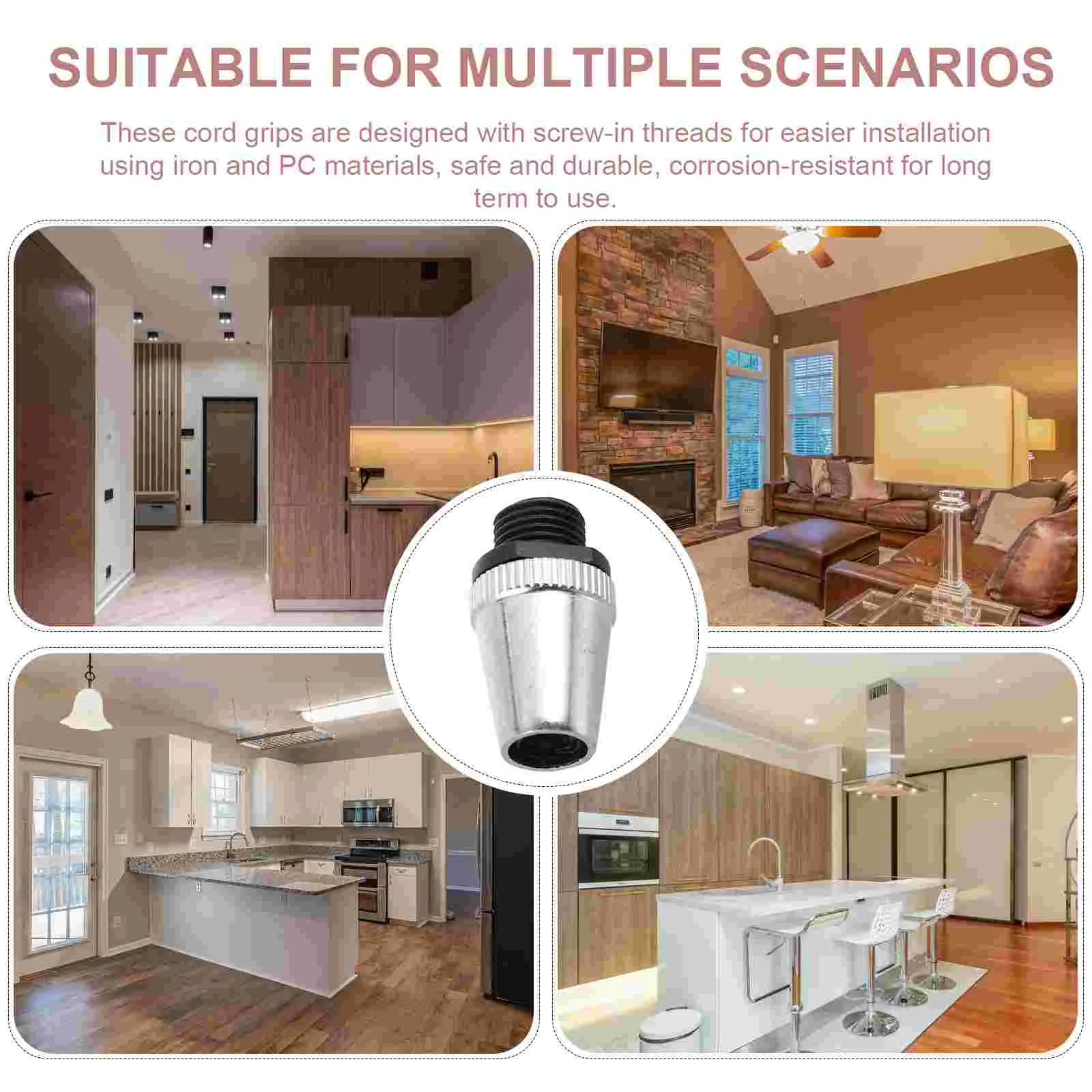 10 Pcs Wire Buckle Cable Gland Strain Relief Connector Grips Chandelier Clips Fixing Clamps Outdoor Lighting Path Lights