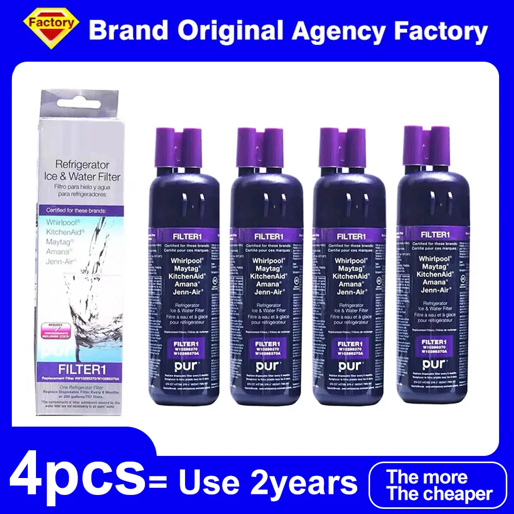 

NSF Certified Brand Genuine EDR1RXD1 Refrigerator Water Filter for W10295370A EDR1RXD1 Water Filter 1 W10295370 P8RFWB2L P4RFWB