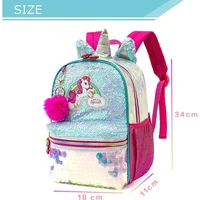 13‘’ Backpack for Girls Kindergarten Bag Sequins Kindergarten Primary School Backpack Girl School Bag 2