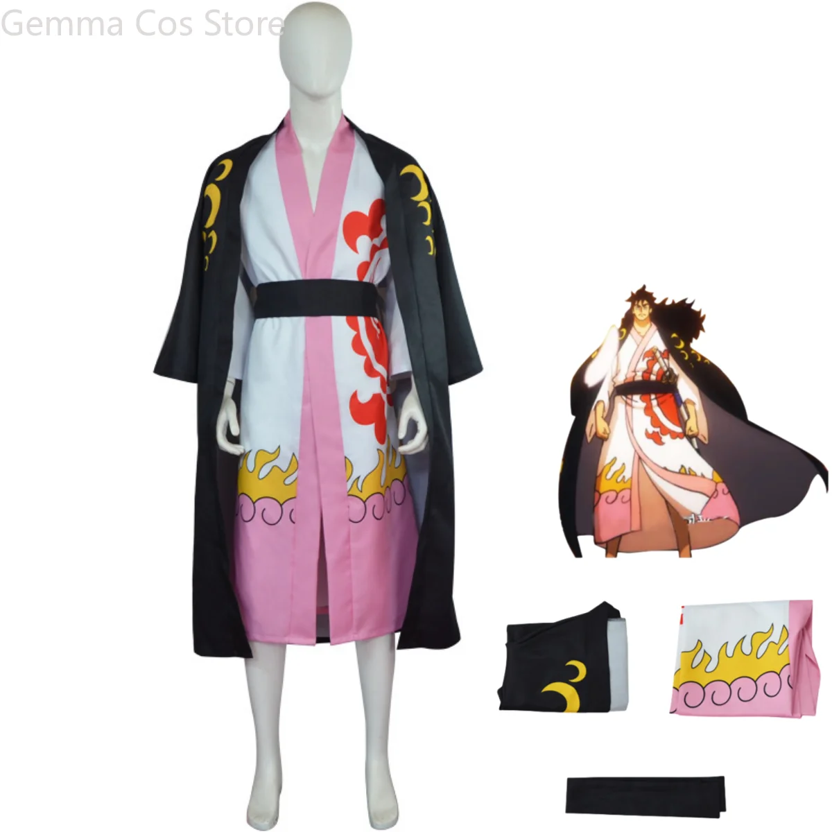 

Костюм для косплея козуки момомоносукэ из аниме «Васи куни», кимоно с принтом общего назначения, накидка для взрослых и мужчин, карнавальный костюм на Хэллоуин