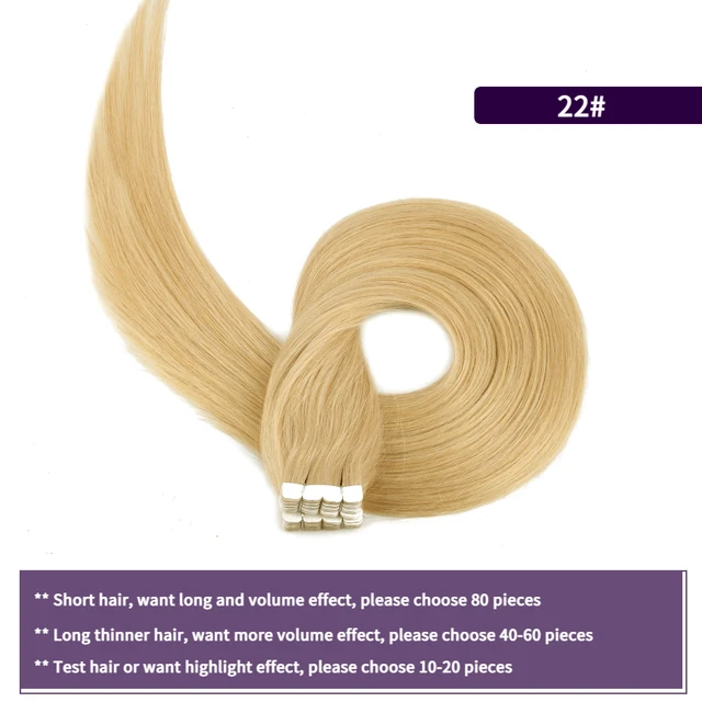 MW Mini Tape In Human Hair Extensions Natural Straight Hair Machine Remy Invisible Skin Weft Adhesive Glue On Hair 12