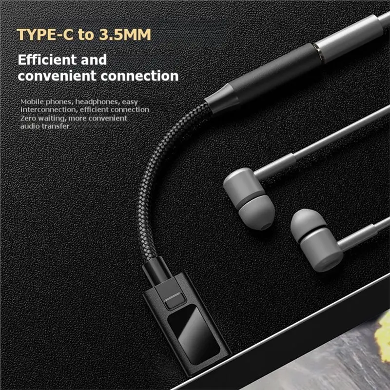 JABS-휴대용 DAC 디코딩 증폭기 USB C-3.5Mm 오디오 어댑터(전문 4단계 EQ 튜닝 포함) Hifi 디지털 디코딩