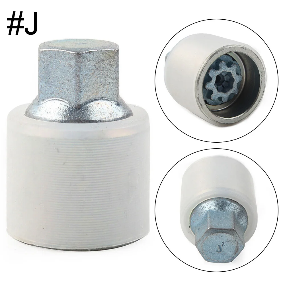 

Car Tire Locking Wheel Anti-Theft Screw Lug Nut Bolt Removal Key Socket “J" ForAudi A3-A6 Tires Security Screws Car Accessories