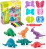 Yeahbo Playdough Sets for Kids, Modelling Clay, Air Dry Clay with 6 Dinosaur Mold, Polymer Clay Set, Play Dough Dinosaur Toys 1