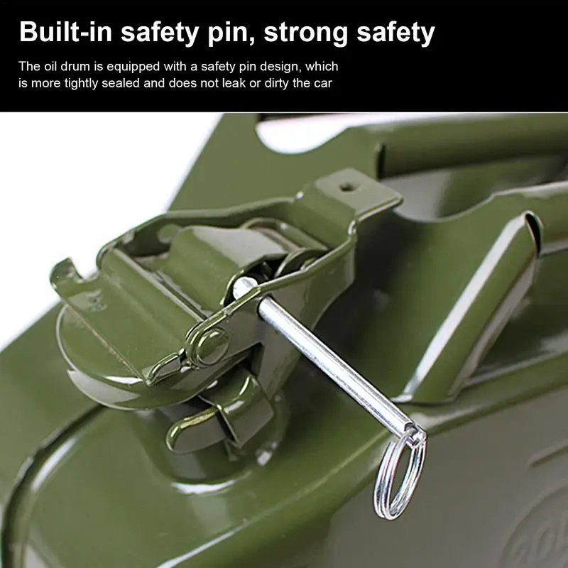 Tanica Per Carburante Tanica Per Gas Portatile Da 5,3 Galloni/20 L Con Sistema Di Beccuccio Flessibile, In Acciaio Antiruggine E Resistente Al Calore Per Attrezzature Per Auto Camion, Nero | IT - Foto 2