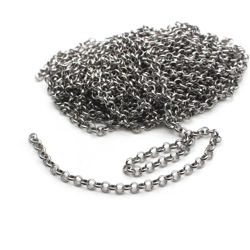 3–30 Meter Edelstahl-Kabelkette Curb Link China in großen Mengen für Halskette Schmuck Zubehör DIY Herstellung – Detail 9