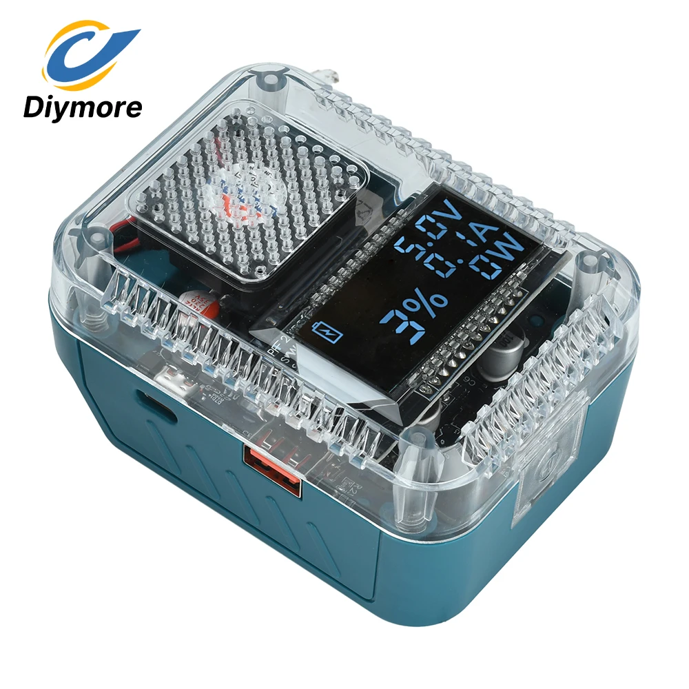 Digital Display Adapter Bidirectional Charging Discharging PD 3.1 140W Type-C Suitable For Makita Lithium-Ion Battery Chargers