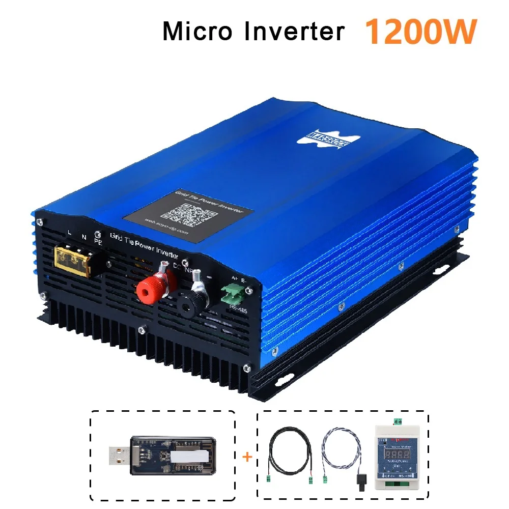 1200W Blu 48V 72V 96Vdc Batteria Scarica Solar Grid Tie Converter 120V 230Vac Corrente Limitata Batteria Microinverter Con Wifi