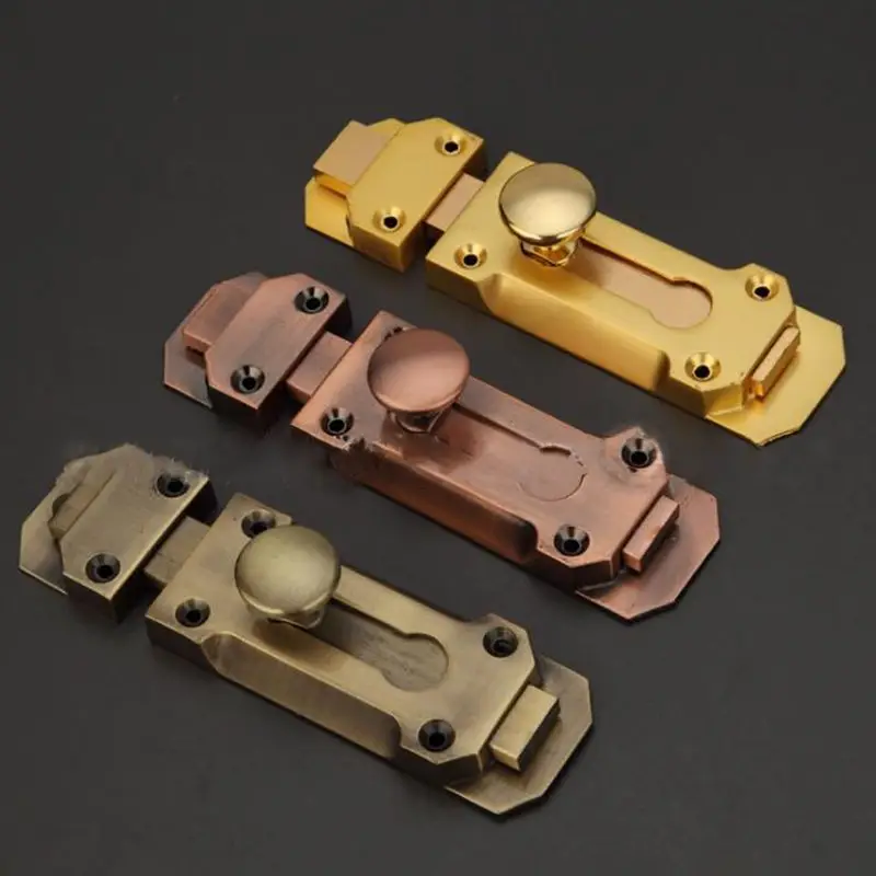 3/4/5 Inch Solid Zinc Alloy Security Dead Bolt Antique Door Slide Latch Lock Heavy Duty Gate Safety Sliding Bolt Latches puerta door latch