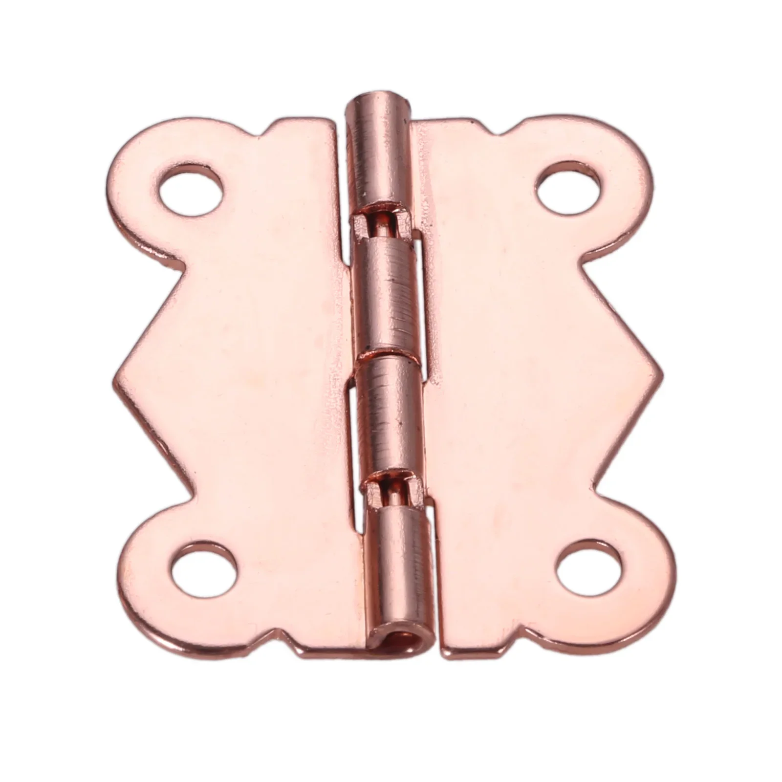 Mini Latch Decorative Hasps with Box Butterfly Hinges 9Pcs/set Rose Gold for Wooden Jewelry Toolbox Cabinet with Screw