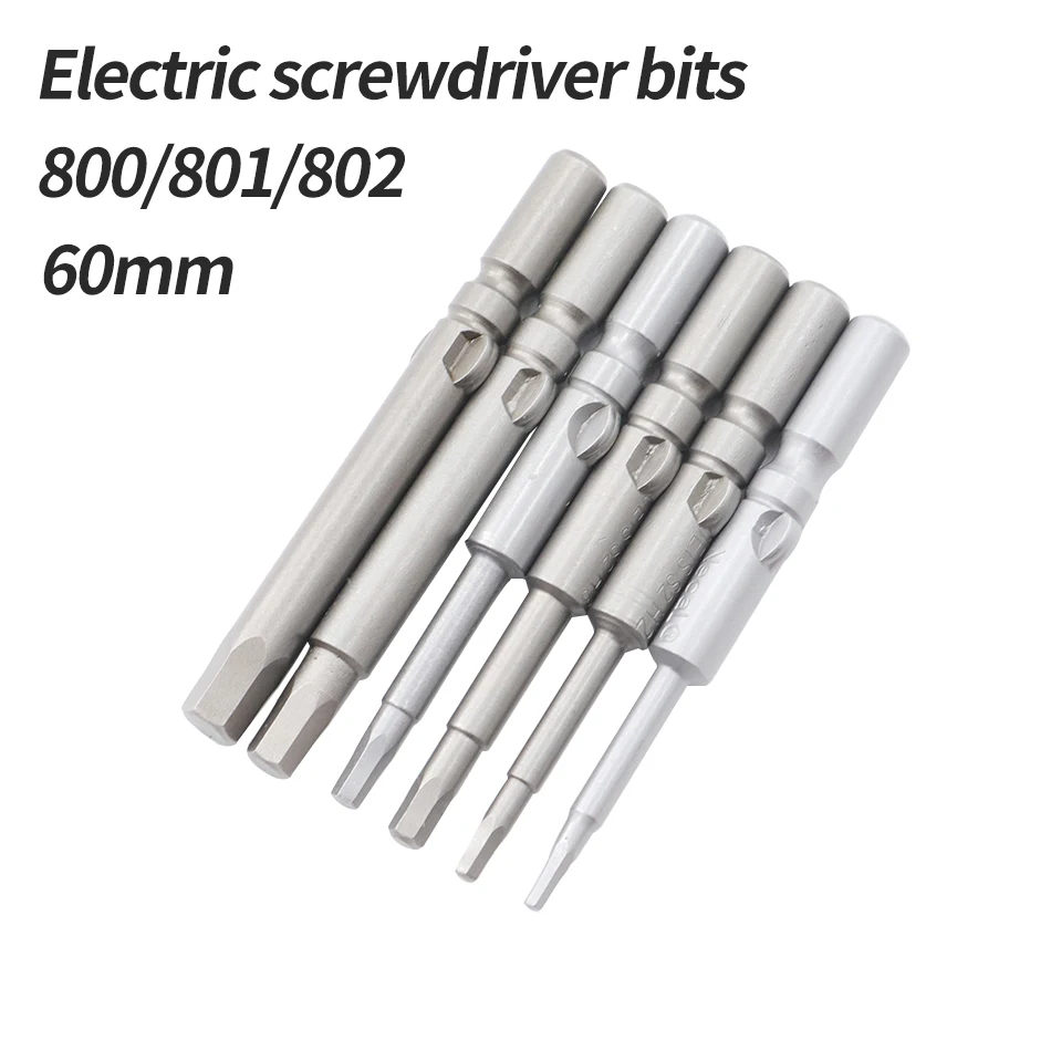 800/801/802 hexagonal elektrische schraubendreher bit 60mm mit magnetischen schraubendreher-satz S2 stahl