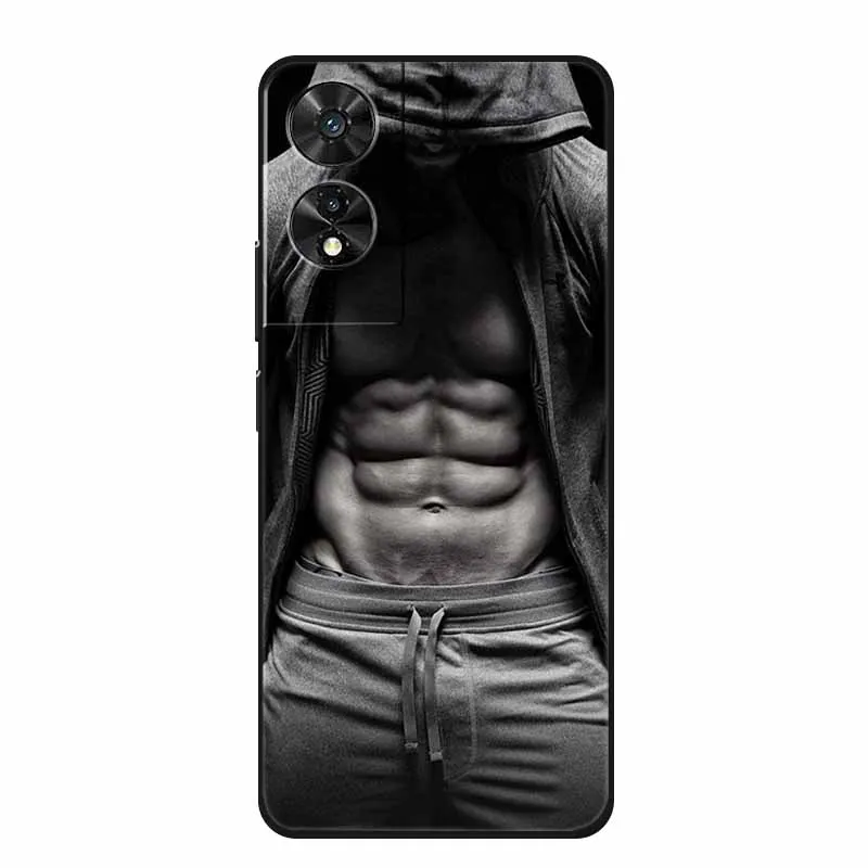 Black Geometric Silicone TPU Phone Case - Soft Back Cover Shield
