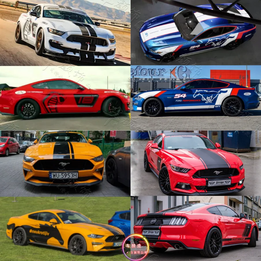 

Автомобильная наклейка для Ford Mustang GT500, Внешнее украшение кузова, индивидуальные аксессуары