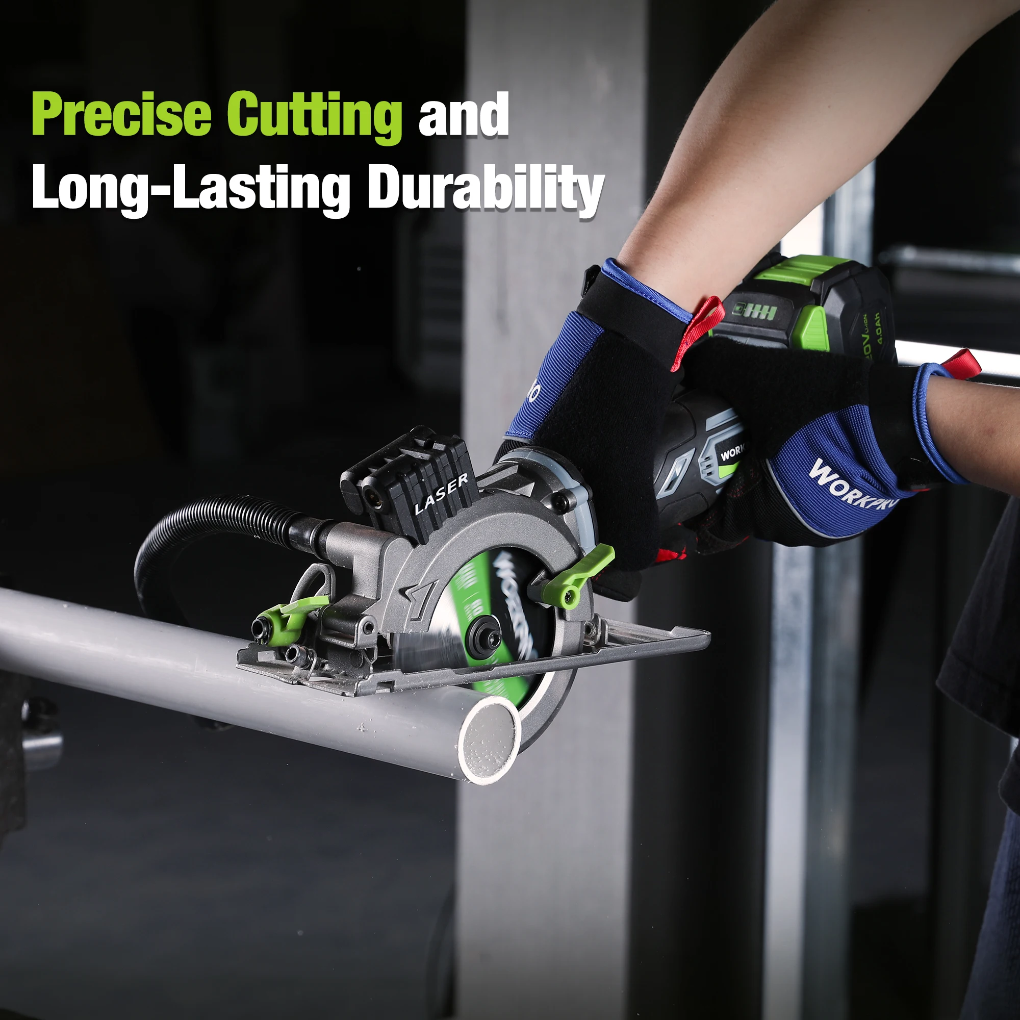 WORKPRO 20V Cordless Electric Circular Saw 115 mm Saw Blade 710W with Laser for Wood Ceramic Tile electric circular saw