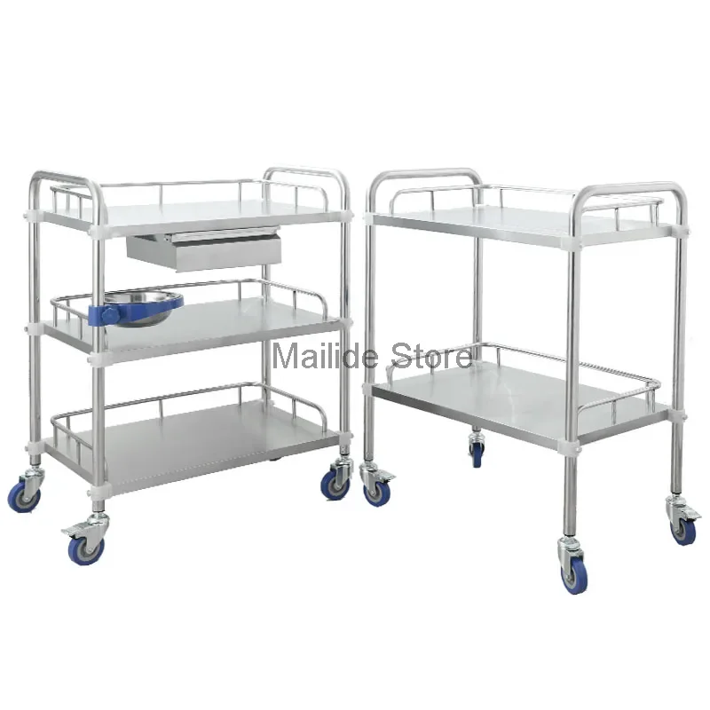 Nordic Stainless Steel Salon Trolley Barber Shop Medical Tool Trolley Minimalist Salon Furniture Hospital Mobile Storage Trolley mobile hospital bracket trolley furniture intraoral scanner camera medical trolley car white medication trolley