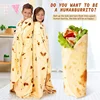 Mexican burrito blanket, 150 cm, sofa flannel blanket, creative tortilla blanket, suitable for family, office nap and travel, 2