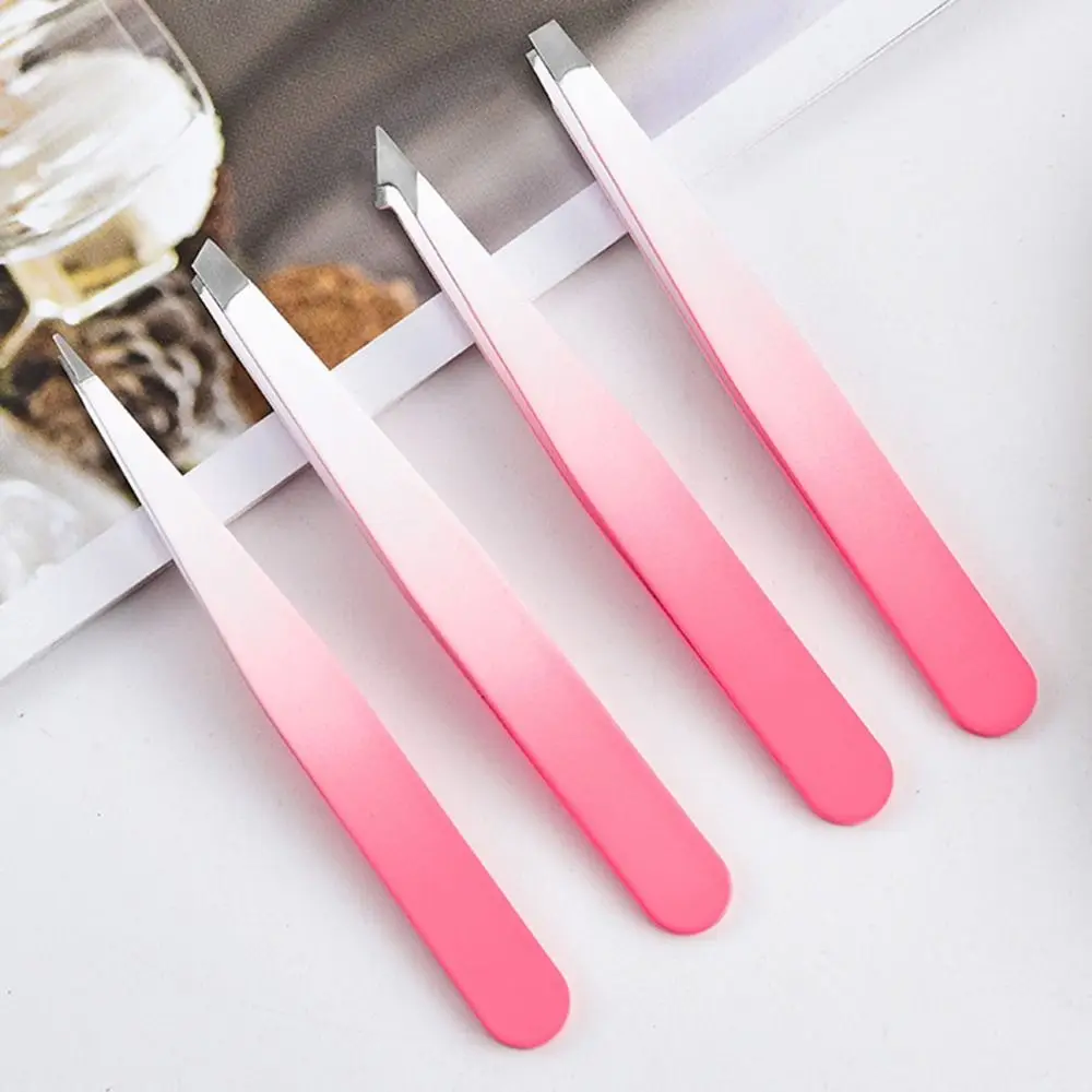 

Stainless Steel Eyebrow Pliers Multipurpose Hair Removal Oblique Mouth Tip Face Hair Removal Colorful Makeup Tool Make Up