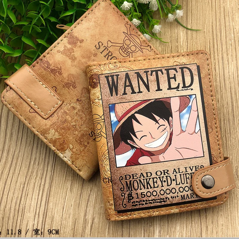 

New One Piece Fashion Anime Figures Wallet Dragon Ball Tokyo Ghoul Cartoon Wallets Coin Purses Handbag Casual Card Birthday Gift
