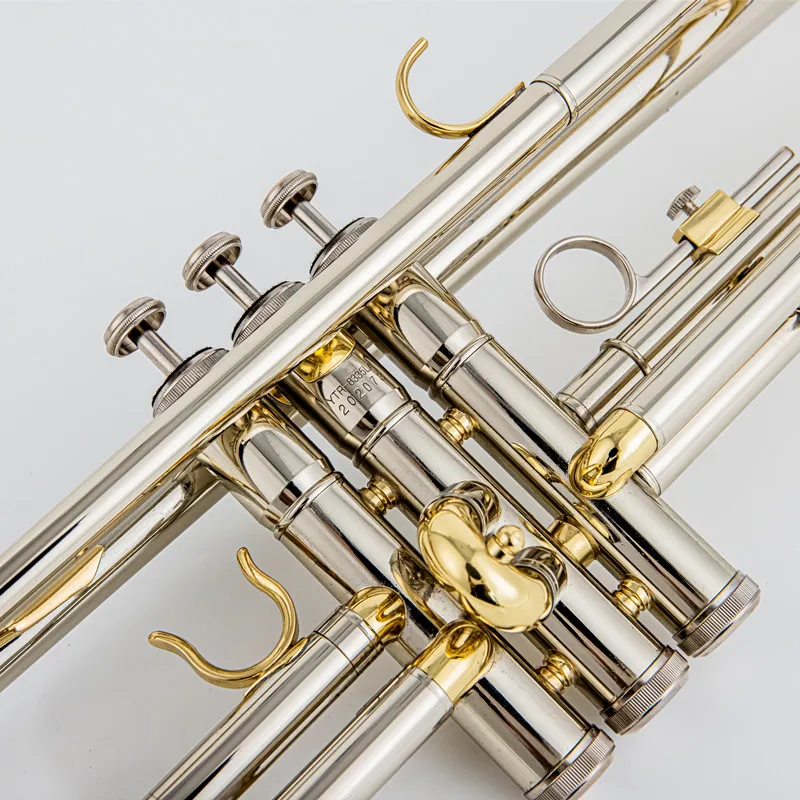 Japan quality 8335LA Bb Trumpet B Flat Brass Silver Plated Professional Trumpet Musical Instruments with Leather Case