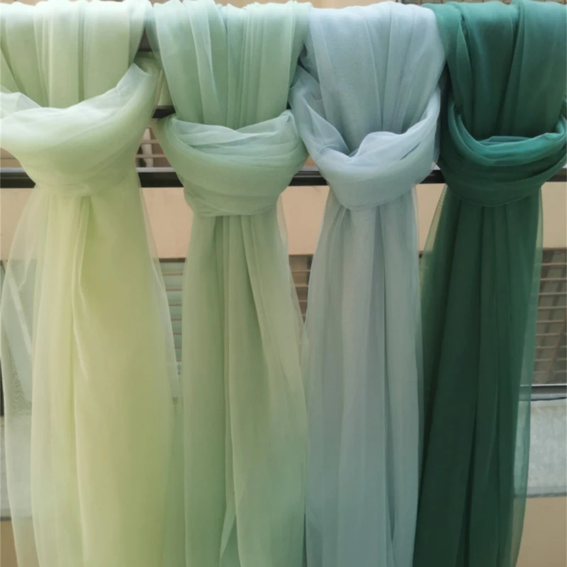 Green Series Soft Tulle Fabric for Elegant Wedding Decorations and Stylish Crafts