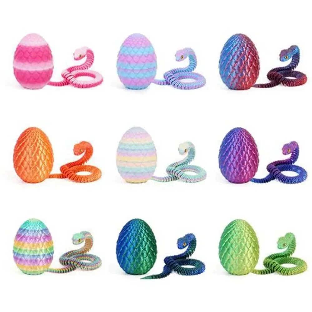 3D Printed Animal Toys Snake Model Ornaments Desktop Home Decoration Kids Accessories