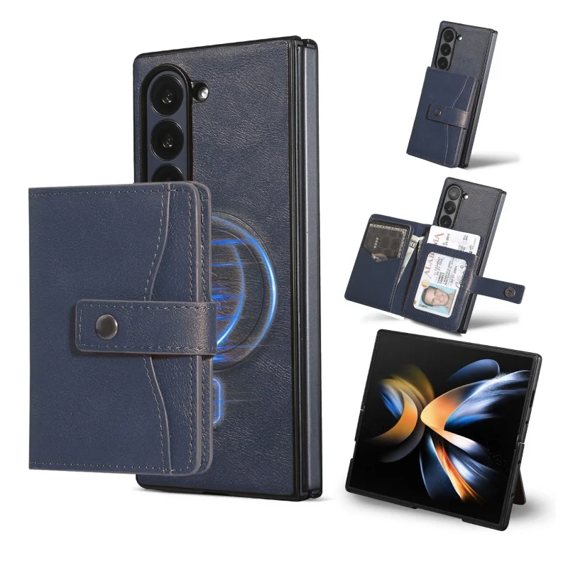 MagSafe Wireless Charging Wallet Card Phone Case For Samsung Galaxy Z Fold 7 6 5 4 3 Fold7 Fold6 Fold5 Flip Purse Holder Cover | Gaffar India