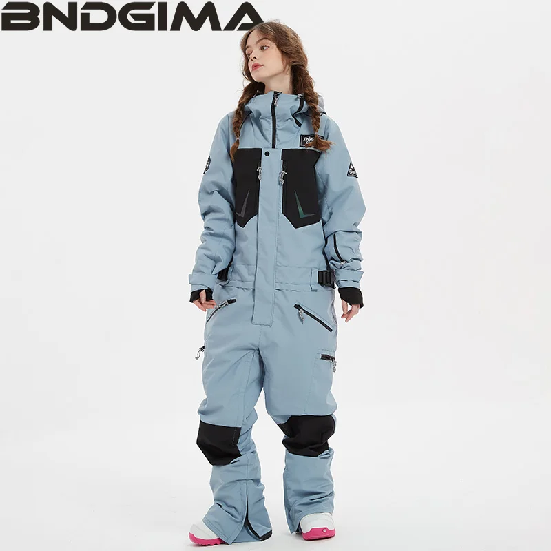 Windproof and Waterproof Thermal Ski Jumpsuit for Men and Women, Snow Suit, Jacket and Pant, Snowboard, Sport, Snow, Winter