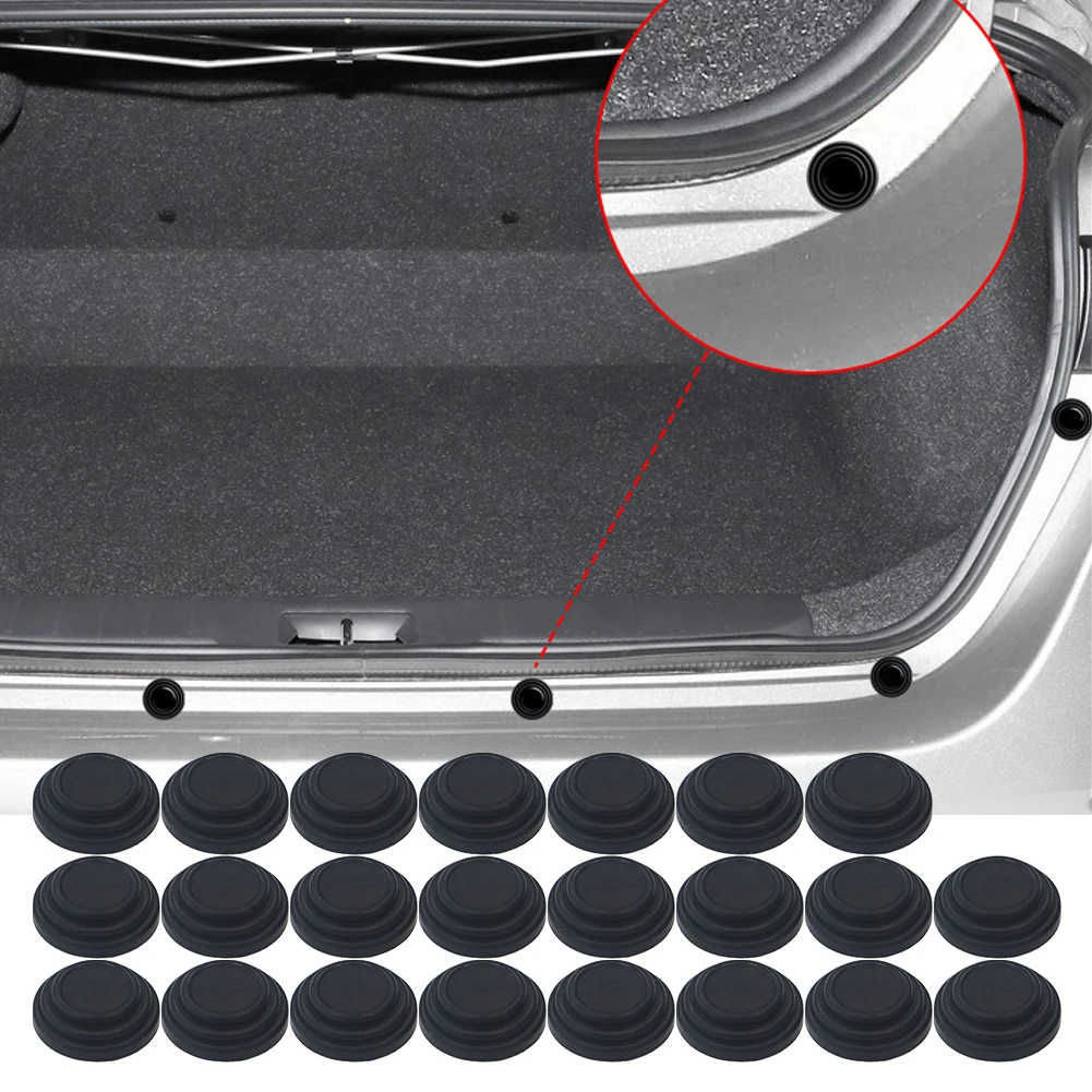 

Universal 20Pcs/set Absorbing Car Door Trunk Hood Pad Gasket Black Anti Collision Shock Silicone Accessories