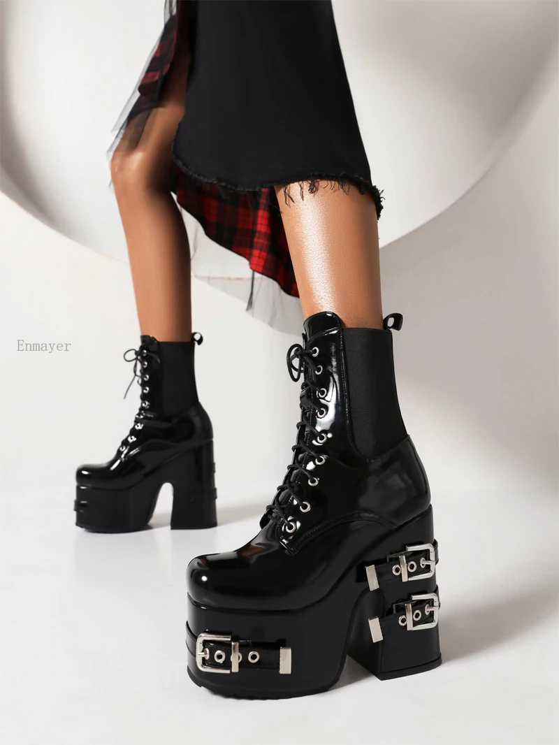 Goth Black Demonia Boots Women Punk 