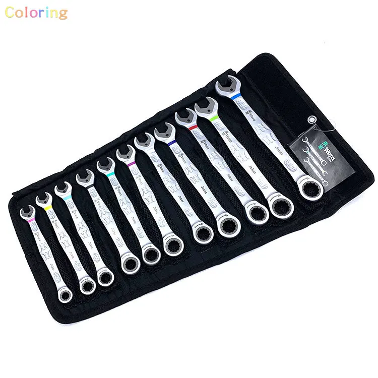 Wera 6000 Joker 4pc Metric Combination Ratcheting Wrenches with Tool Roll  Open Ratchet Dual Purpose Wrench Set 05073290001 - AliExpress