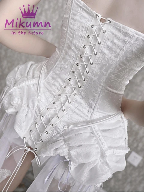 Corset Pour Femme En Satin à Lacets - Style Gothique Et Bustier Dentelle - Idéal Halloween, Soirées à Thème Ou Lingerie Sexy - 5