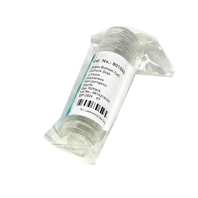 10Pcs/Bag Nest Biotechnology Confocal Dish, Glass Bottom Cell Culture Dish 15mm 20mm