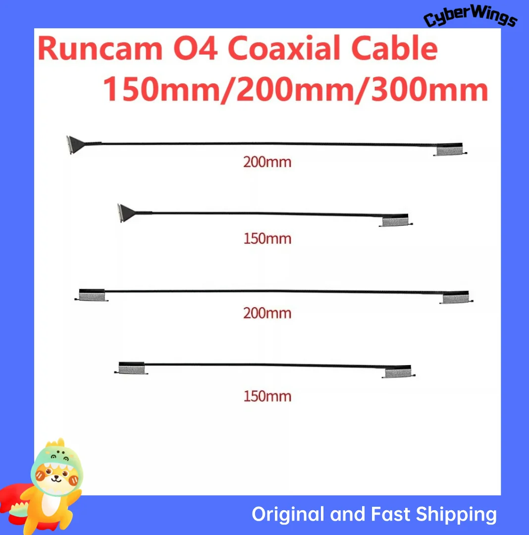 RunCam O4 Coaxial Cable 150/200/300mm for O4 Air Unit O4 Pro Air Unit FPV Drone parts