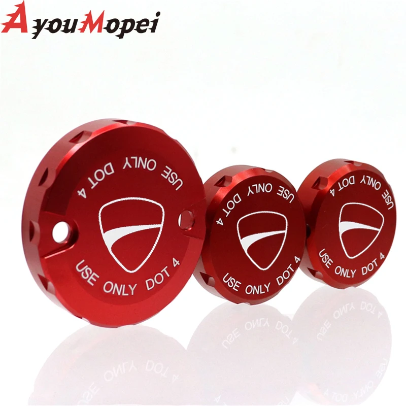 For Ducati 1199 1299 899 959 Panigale R S Hypermotard 1100 Evo Sp Front Rear Clutch Brake Fluid Reservoir Cover Accessories