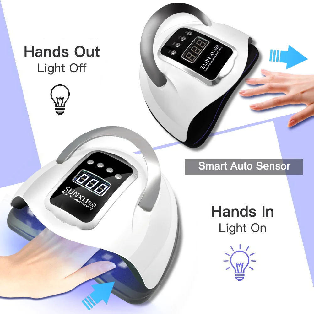 SUN X11 MAX Professional Nail Drying Lamp for Manicure 66 LED Nails Gel Polish Drying Machine with Auto Sensor UV LED Nail Lamp 5