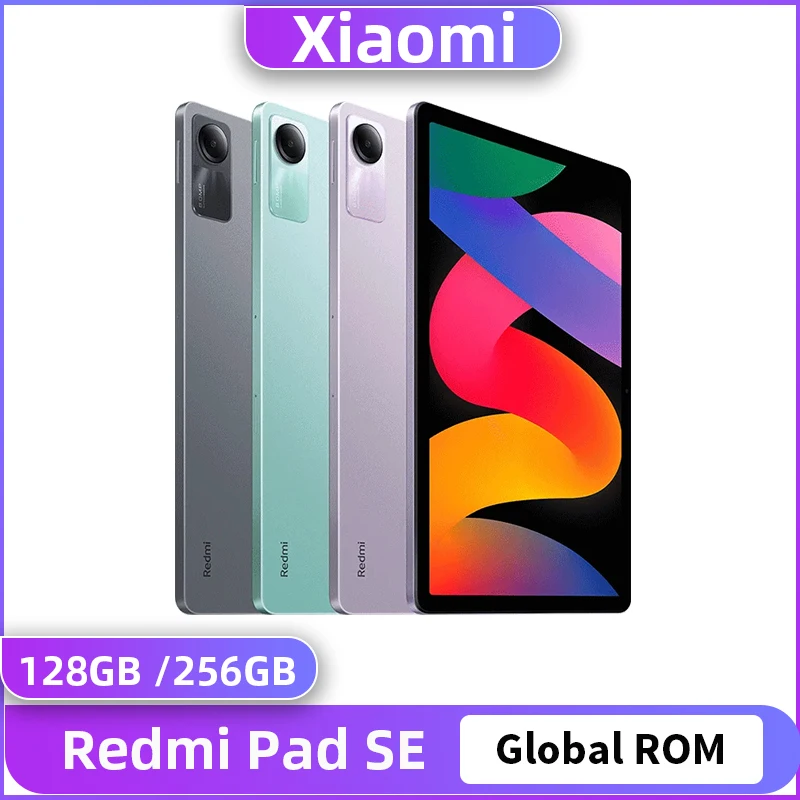  Xiaomi Redmi Pad SE Global ROM Mi Tablet Snapdragon 680 Quad Speakers Dolby Atmos 90Hz 11" Display 8000mAh MIUI Pad 14 