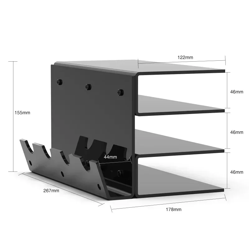Acrylic Laptop Stand 3 Tiers Mechanical Keyboard Storage Ergonomic Transparent Stand for Macbook HP Dell Game Mouse Storage Rack laptop stand keyboard stand