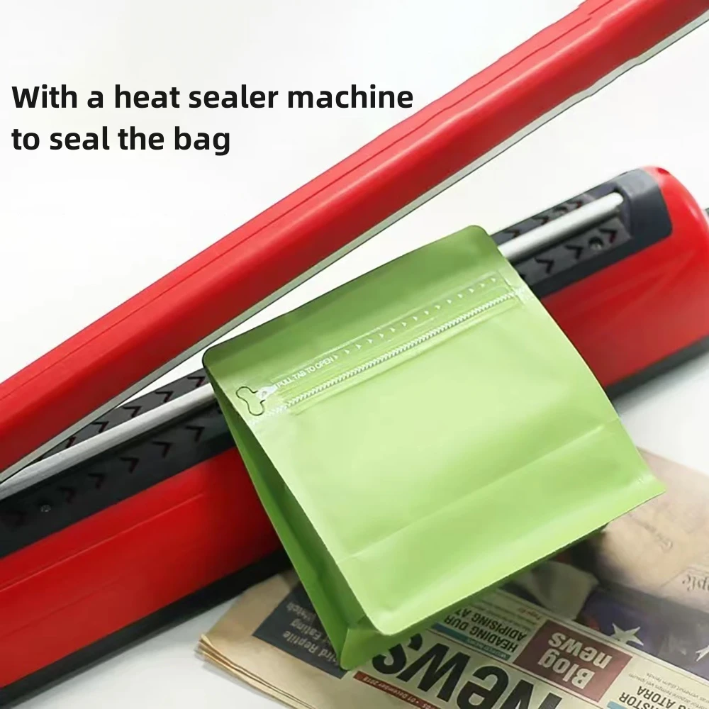 50pcs Heat Seal Plastic 150g 250g 500g 1kg Coffee Bean Bag Custom Print Stand Up Pouch Snack Aluminum Foil Smell Proof Mylar Bag 6