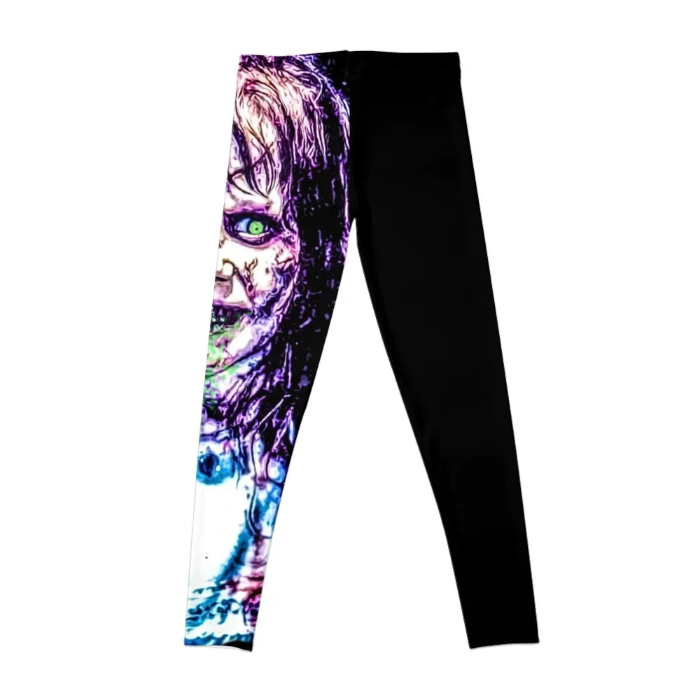 the exorcist print horror Leggings legging pants raises butt gym clothing Womens Leggings