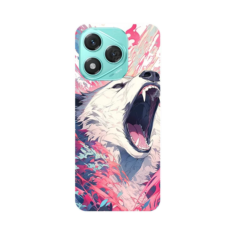 Floral Panda Silicone Soft Cover TPU Protective Case