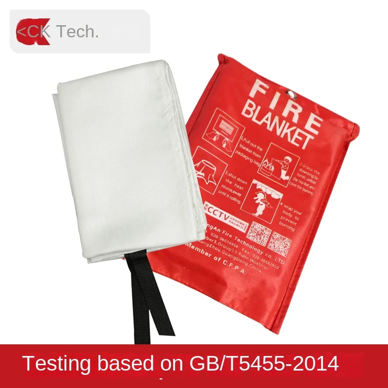 Emergency Blanket Fire Fighting Certified Fiberglass Fire Blanket 1.5m X 1.5m Escape Supplies Fiberglass Cloth Roll