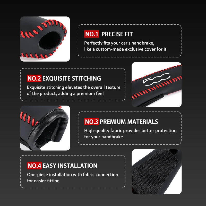 Leather Handbrake Sleeve Cover - Premium Car Interior Accessory