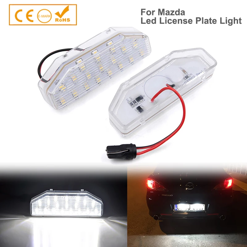 

2PCS LED License Number Plate Light Lamps For Mazda 6 RX-8 04-12 For MAZDA6 2006-2011 OEM#: GS1D-51-270D