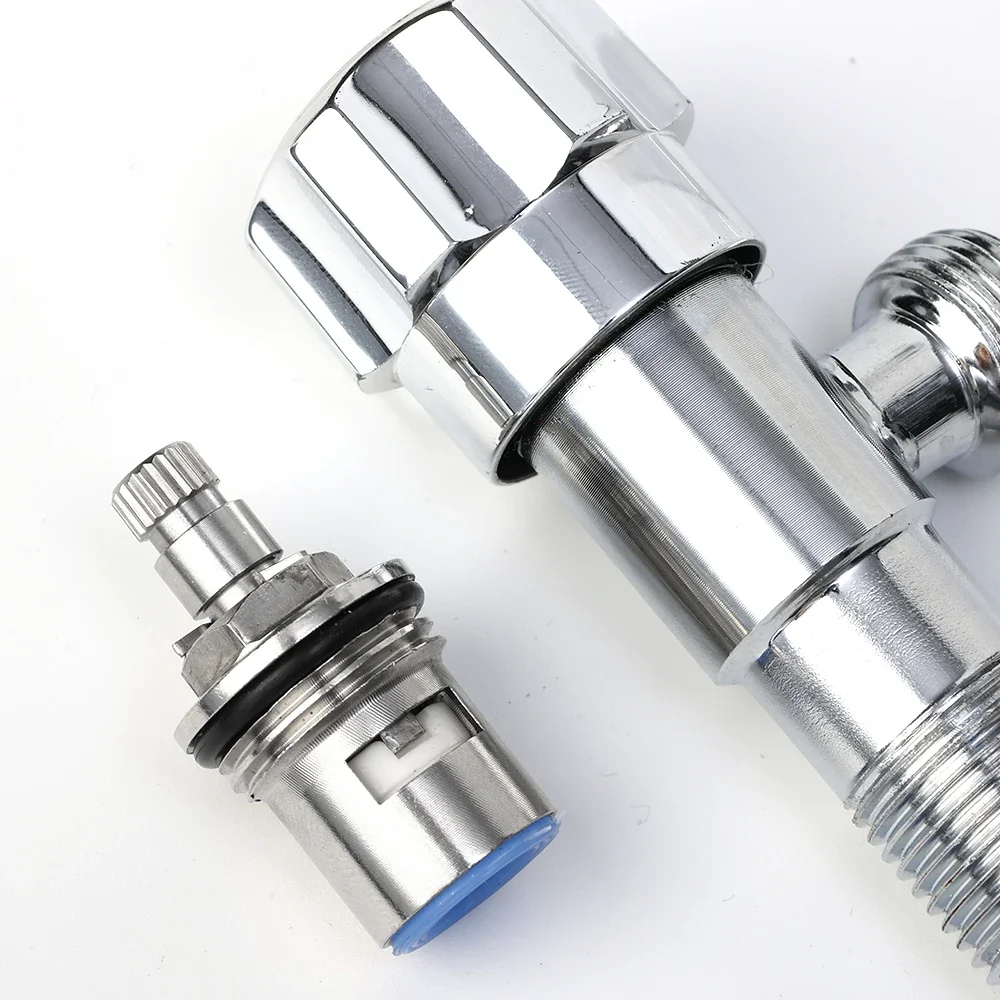 1/5pcs Replacement Faucet Cartridges Stainless Steel Tap Valves Household Single Angle Valve Kitchen Bathroom Shower Parts