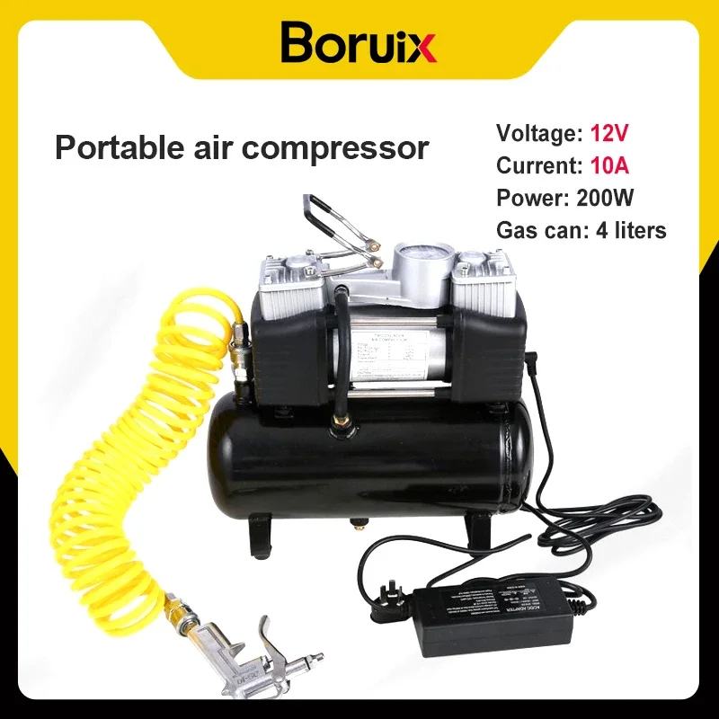 

Шинонасос автомобильный портативный с компрессором, 200 Вт, 12 В, PSI